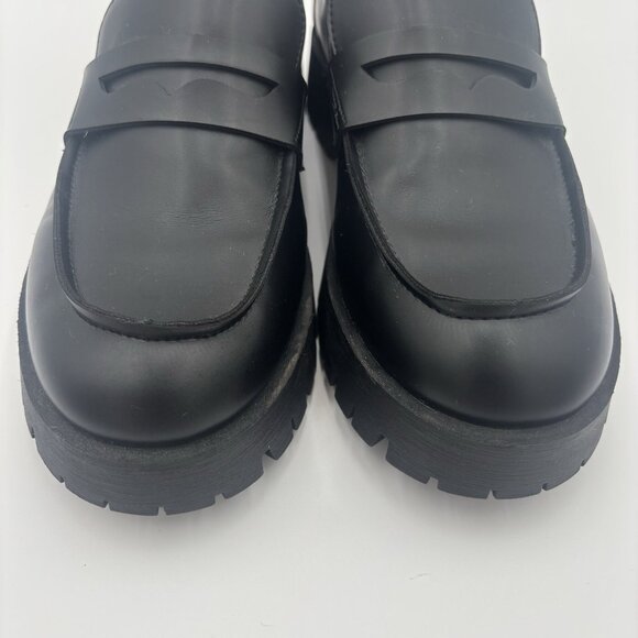 Steve Madden Course Lug Loafer Shoes Slip On Womens Size 10 Goth - Picture 5 of 11
